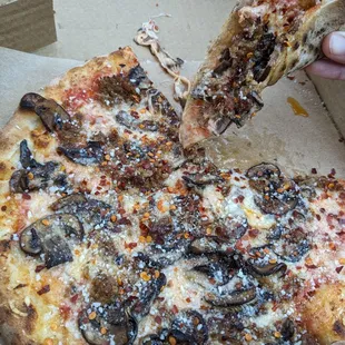 Sausage and mushroom