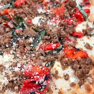 Small 10" Pesto with Red Pepper and Goat Cheese Pizza