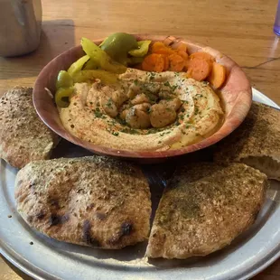 Hummus Bowl with garlic confit