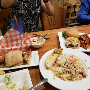 a table full of food