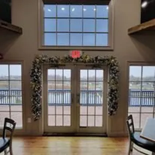 the entrance to the restaurant