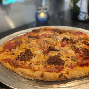 Lovin' da meat pizza