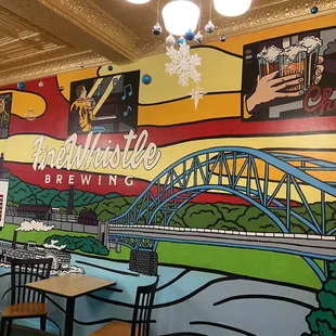 Super cool mural in the taproom