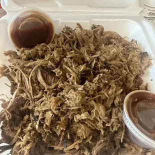 Heaping pound of pulled pork