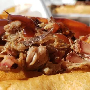 a pulled pork sandwich