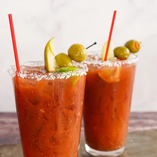 House-made Bloody Mary Mix is sure to add a kick to your meal.