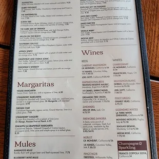 Menu Drinks - May 2022