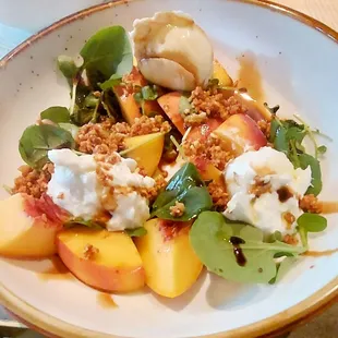 Peaches and Burrata