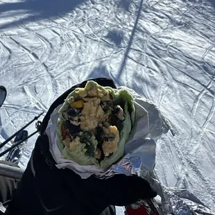 Vegetarian breakfast burrito