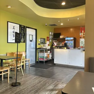 Inside restaurant looks very modern. From the outside you can't imagine inside looks so nice.