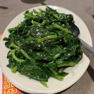 Pea Shoots with Garlic - fantastic! (December, 2022)