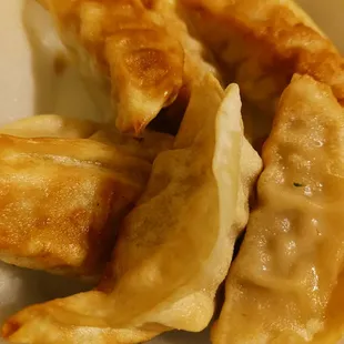 a plate of dumplings