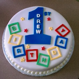 a first birthday cake