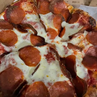 Love their pizza here!! Full of toppings, crunchy crust and delicious cheese!