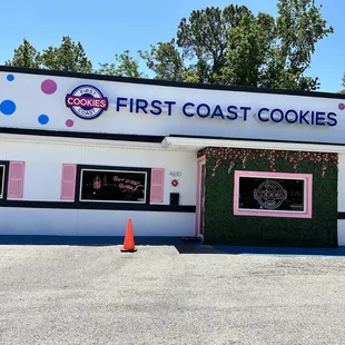 the front of the building