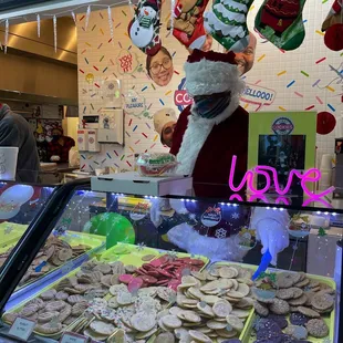 a display of cookies for sale