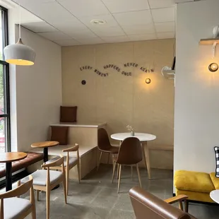a table and chairs