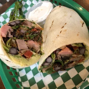 Steak fajita wrap
