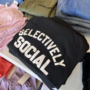 One of several verbiage t-shirts