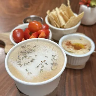 Smaug and hummus board