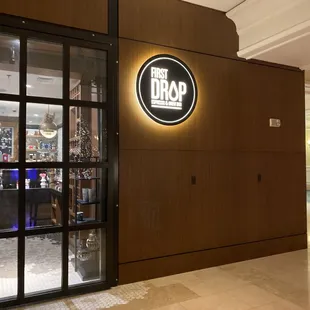 the entrance to the store