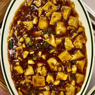 Tofu Szechuan Style - vegetarian and spicy. Totally hits the spot for Chinese comfort food