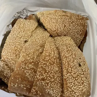 Sesame cake, HUGE. Enough for 6-8 people. This is half the order.