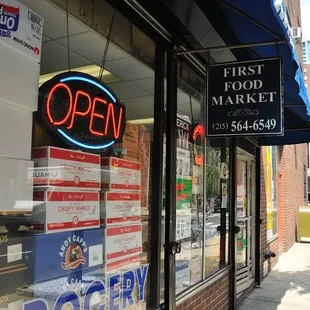 open sign in window