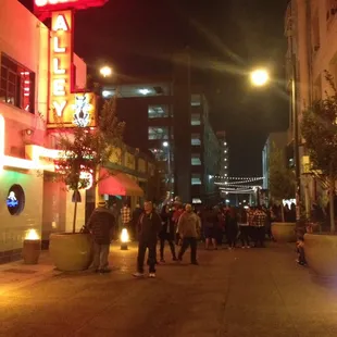 Live music and expectators dance all evening on First Friday