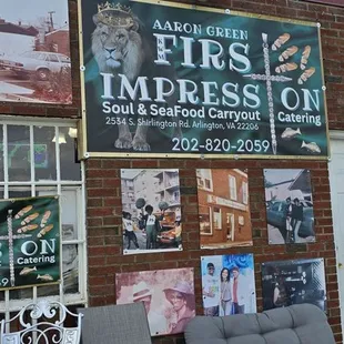 Outside of the restaurant