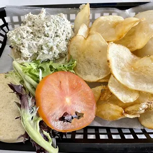 Chicken Salad Sandwich with housemade chips $8.95