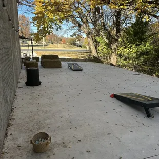a surfboard laying on the ground