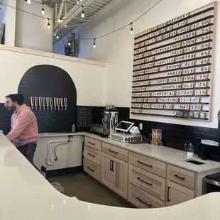 a man working at the counter