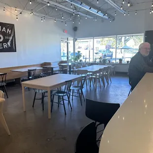 the interior of the restaurant