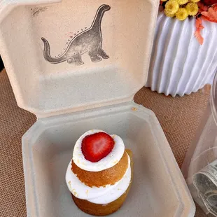 Strawberry basil olive oil cake