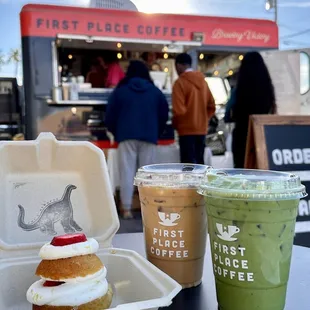 Strawberry basil cake, pistachio rose and hummingbird