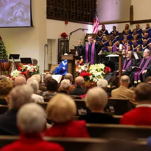 Pastor Tim teaches from the bible each week. We get to study scripture together.