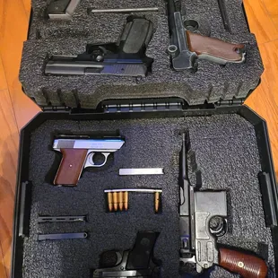 Mauser Broomhandle, Beretta Tomcat, Davis P32, Luger, Sig Sauer SP2022,Sig Sauer P226