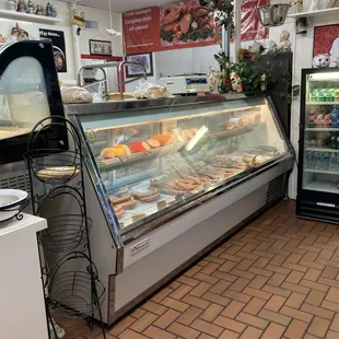 a display of sausages