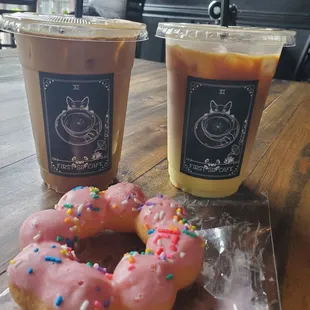 Mochi donut and coffee