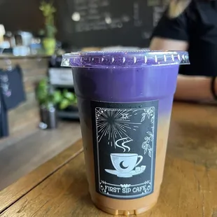 Iced Ube Vietnamese Latte