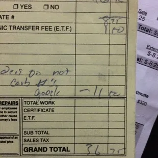 $36.75 to fail it!