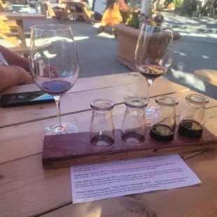 Very generous flight pours and well priced.  The Livermore Cab was my favorite.  Purchased a bottle only $30 but taste like a $100 bottle.