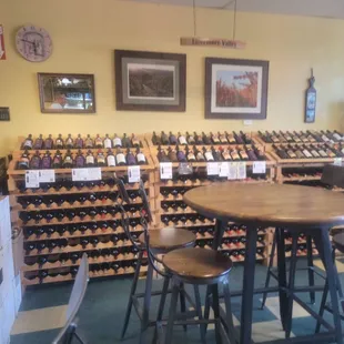 Wine tasting, flights, glasses and bottles.  Something for everyone, truly.