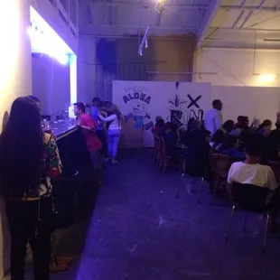 The bar area