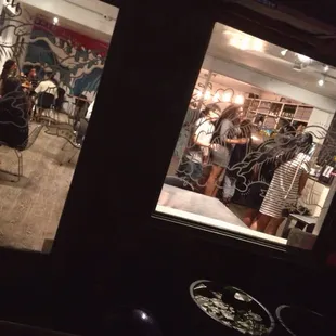Fresh cafe, the warehouse is inside