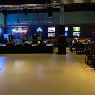 the stage and stage set up