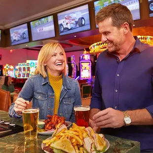 Drinks at First Turn Stage Bar at Derby City Gaming Downtown in Louisville, KY