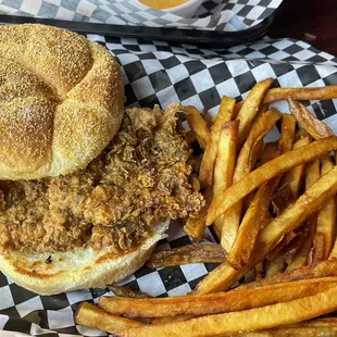 Clyde tenderloin (fried) with fresh cut fries