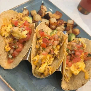 Breakfast tacos w/ potatoes 10/10
